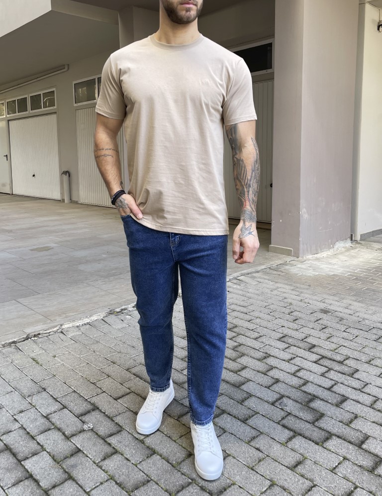 Everbest ανδρικό μπεζ Plus Size T-shirt 2328000B φωτογραφία